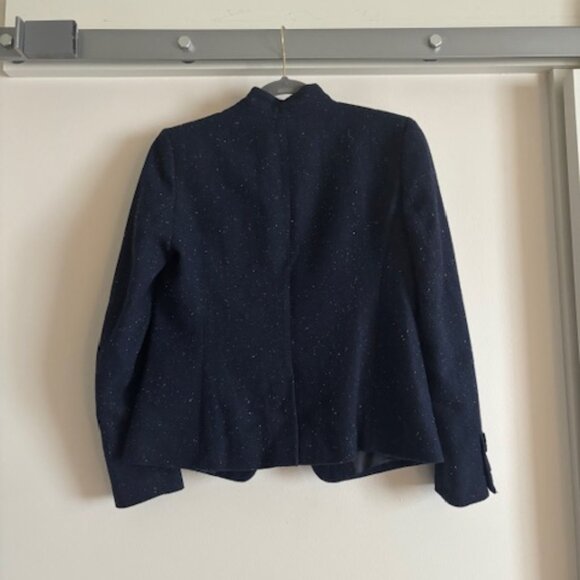 LOFT Wool Speckled Blazer in navy - Picture 3 of 7